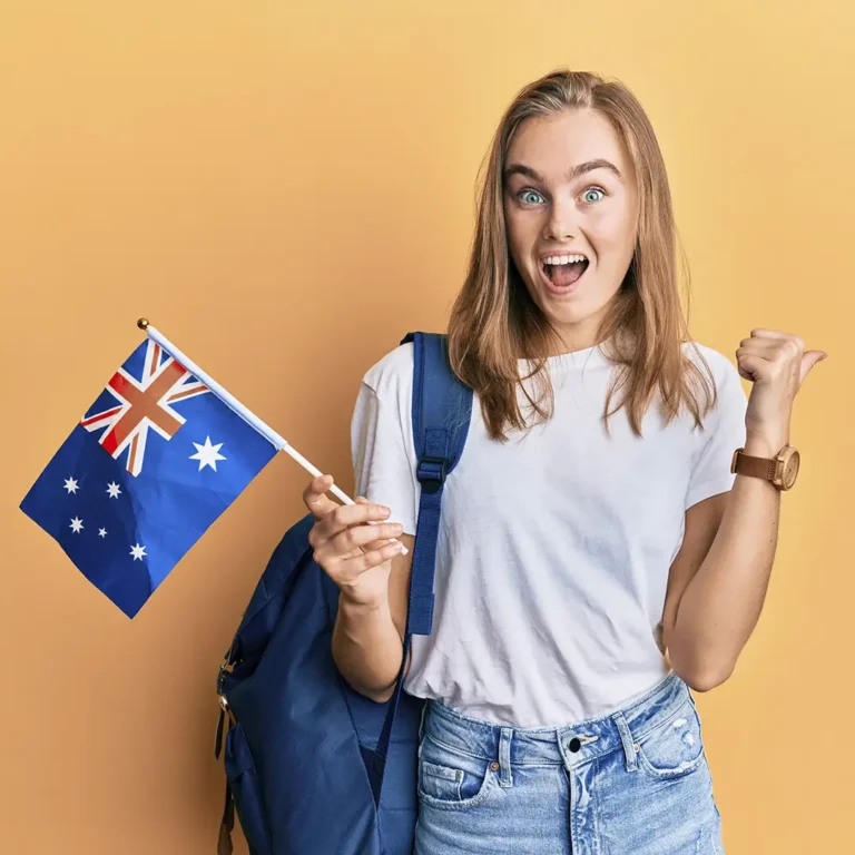 chica joven internacional estudiante de ingles en australia